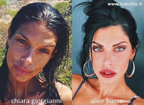 Somiglianza tra Chiara Giorgianni e Alice Basso